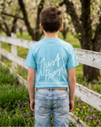 Youth Just Pray Tee in Sky Blue