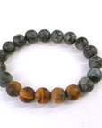 Matte Black Labradorite with Matte Tigers Eye