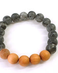 Black Labradorite Cedar Wood Bracelets