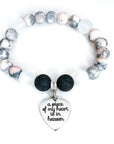 A Piece of my Heart is in Heaven Classic Charm Bracelet Lava