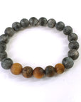 Matte Black Labradorite with Matte Tigers Eye