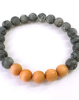 Black Labradorite Cedar Wood Bracelets