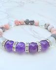 Amethyst Rhinestone Classic Bracelet
