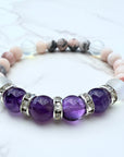 Amethyst Rhinestone Companion Bracelet