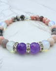Amethyst Rhinestone Companion Bracelet