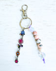 Sparkly Flower Purse Charm