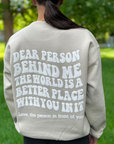 Dear Person Behind Me Crewneck - Sand