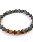 Matte Black Labradorite with Matte Tigers Eye
