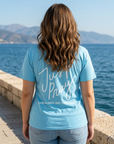 Just Pray Tee in Sky Blue
