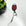 Rhinestone Retractable Keychain Red