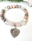Sisters in Christ Classic Charm Bracelet Rose Quartz