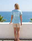 Bloom Where You Are Planted Tee in Sky Blue