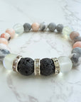 Lava Stone Rhinestone Classic Bracelet