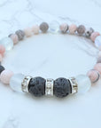 Lava Stone Rhinestone Companion Bracelet