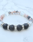 Lava Stone Rhinestone Companion Bracelet