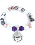Grandma: Always in my Heart Classic Charm Bracelet Amethyst