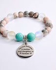 The Love Between a Mother & Daughter Classic Charm Bracelet Turquoise