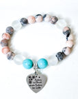 Sisters in Christ Classic Charm Bracelet Turquoise
