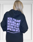 Dear Person Black Zip Up Hoodie