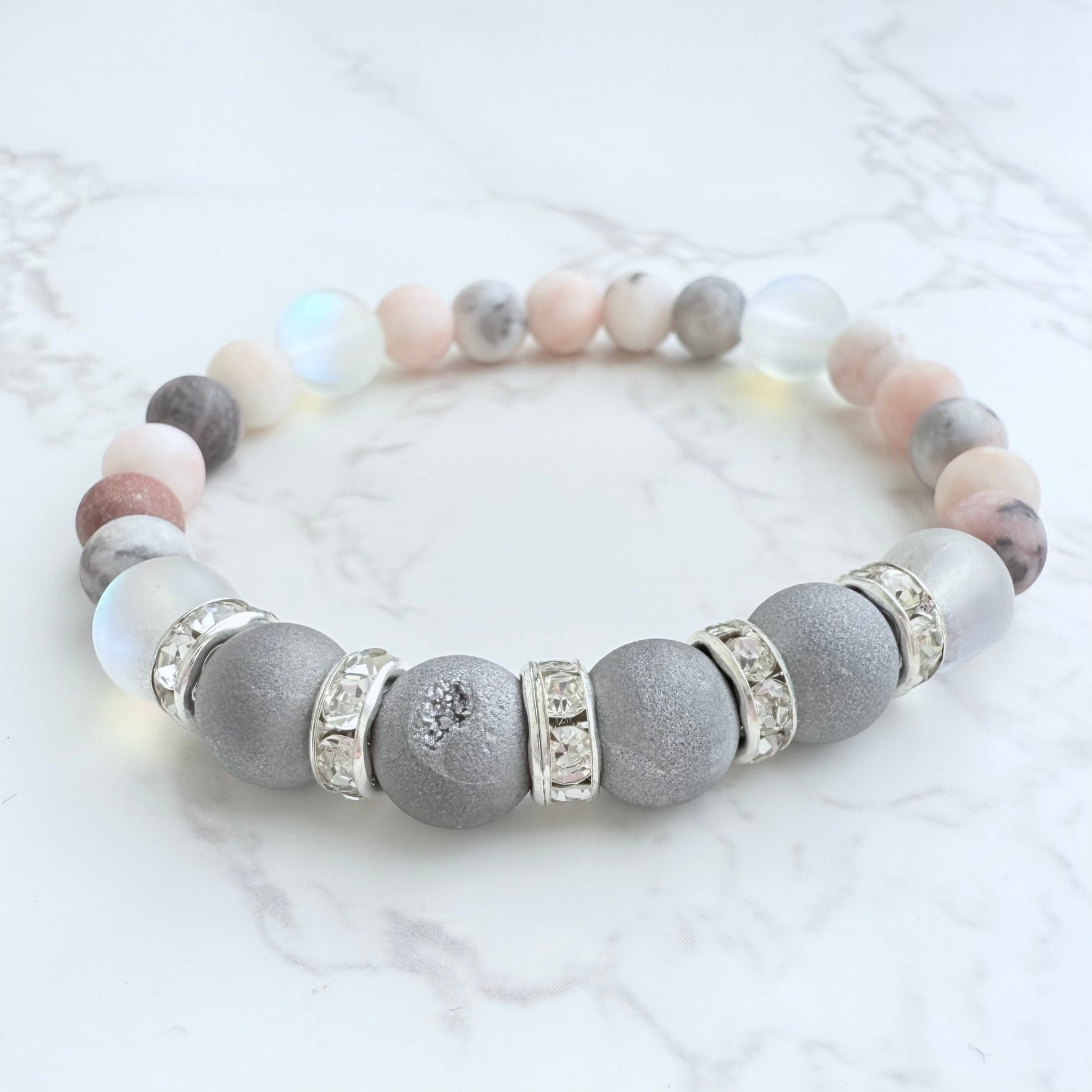 Druzy Rhinestone Companion Bracelet