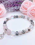 Wave Companion Charm Bracelet Rose Quartz