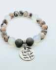 Faith Over Fear Classic Charm Bracelet Druzy