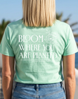 Bloom Where You Are Planted Tee in Mint