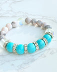 Turquoise Rhinestone Classic Bracelet
