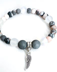 Angel Wing Companion Charm Bracelet Druzy