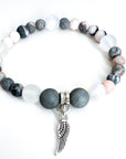 Angel Wing Companion Charm Bracelet Druzy
