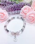 Wave Companion Charm Bracelet Rose Quartz