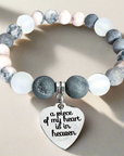 A Piece of my Heart is in Heaven Classic Charm Bracelet Druzy