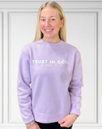 Trust in God - Lavender Christian Crewneck