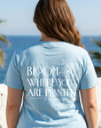 Bloom Where You Are Planted Tee in Sky Blue