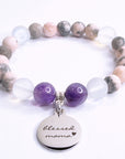 Blessed Mama Classic Charm Bracelet Amethyst