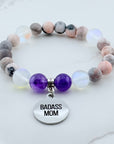 Badass Mom Classic Charm Bracelet Amethyst