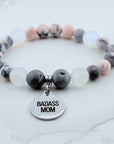Badass Mom Classic Charm Bracelet Druzy