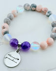Blessed Grandma Classic Charm Bracelet Amethyst