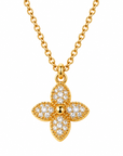 Bubbly Faith Gold Rhinestone Cross Necklace