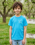 Youth Just Pray Tee in Sky Blue
