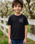 Youth Just Pray Tee in Black
