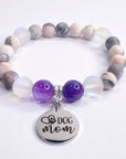 Dog Mom Classic Charm Bracelet Amethyst