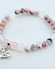 Beaded bracelet with 'Daughter In Law' charm on a white background