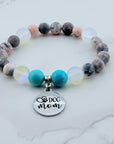 Dog Mom Classic Charm Bracelet Turquoise