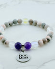 Dog Mom Companion Charm Bracelet Amethyst
