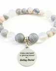 The Secret to Getting Ahead is Getting Started Classic Charm Bracelet Druzy