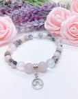 Wave Companion Charm Bracelet Rose Quartz