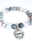 Grandma: Always in my Heart Classic Charm Bracelet Druzy