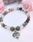 EMT Heart Charm Bracelet Druzy