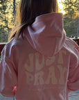 Just Pray Pink Youth Hoodie | Christian Youth Hoodie